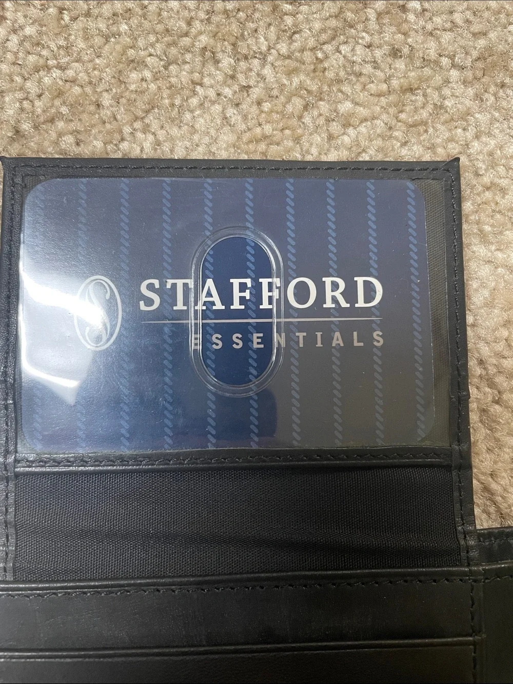 New Men’s Stafford Black Leather Bi-Fold Wallet